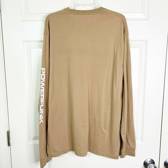 Independent Trading Company Mens Tan Turkuaz Powerfunk Long Sleeve T Shirt Sz XL - Picture 7 of 9